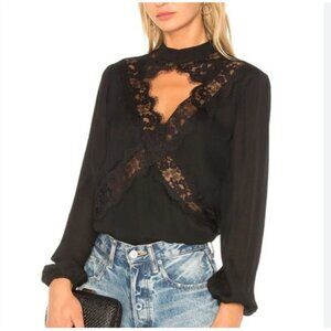 Cami NYC Black Lace Blouse